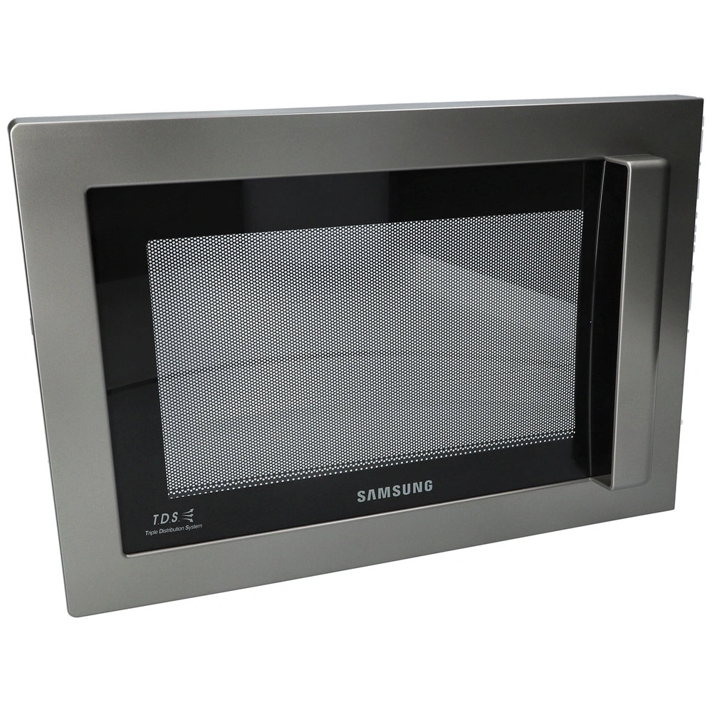 Ajtó, komplett (inox, eredeti) SAMSUNG mikrohullámú sütő 
