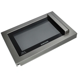 Ajtó, komplett (inox, eredeti) SAMSUNG mikrohullámú sütő 
