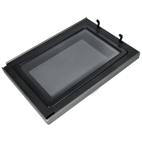 Ajtó, komplett (inox, eredeti) SAMSUNG mikrohullámú sütő 