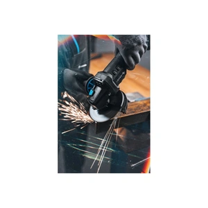 Akkumulátoros sarokcsiszoló géptest (töltő és akku nélkül), szénkefementes, lapát kapcsoló, 125 mm, 18V, HÖGERT HT2E232