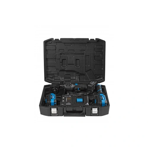 Akkumulátoros sarokcsiszoló lapát kapcsolóval, szénkefementes, 125 mm, 18 V, , HÖGERT HT2E251-B24AG  