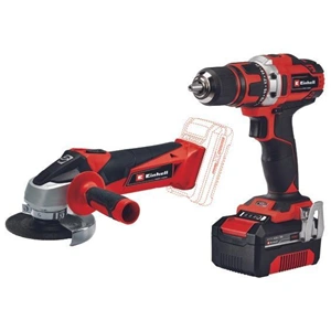 Akkumulátoros szerszámgép szett, 1 x 4 Ah, 10db tartozék, Einhell TE-TK 18/2 Li Kit (CD+AG) (4257240) / RENDELÉSRE