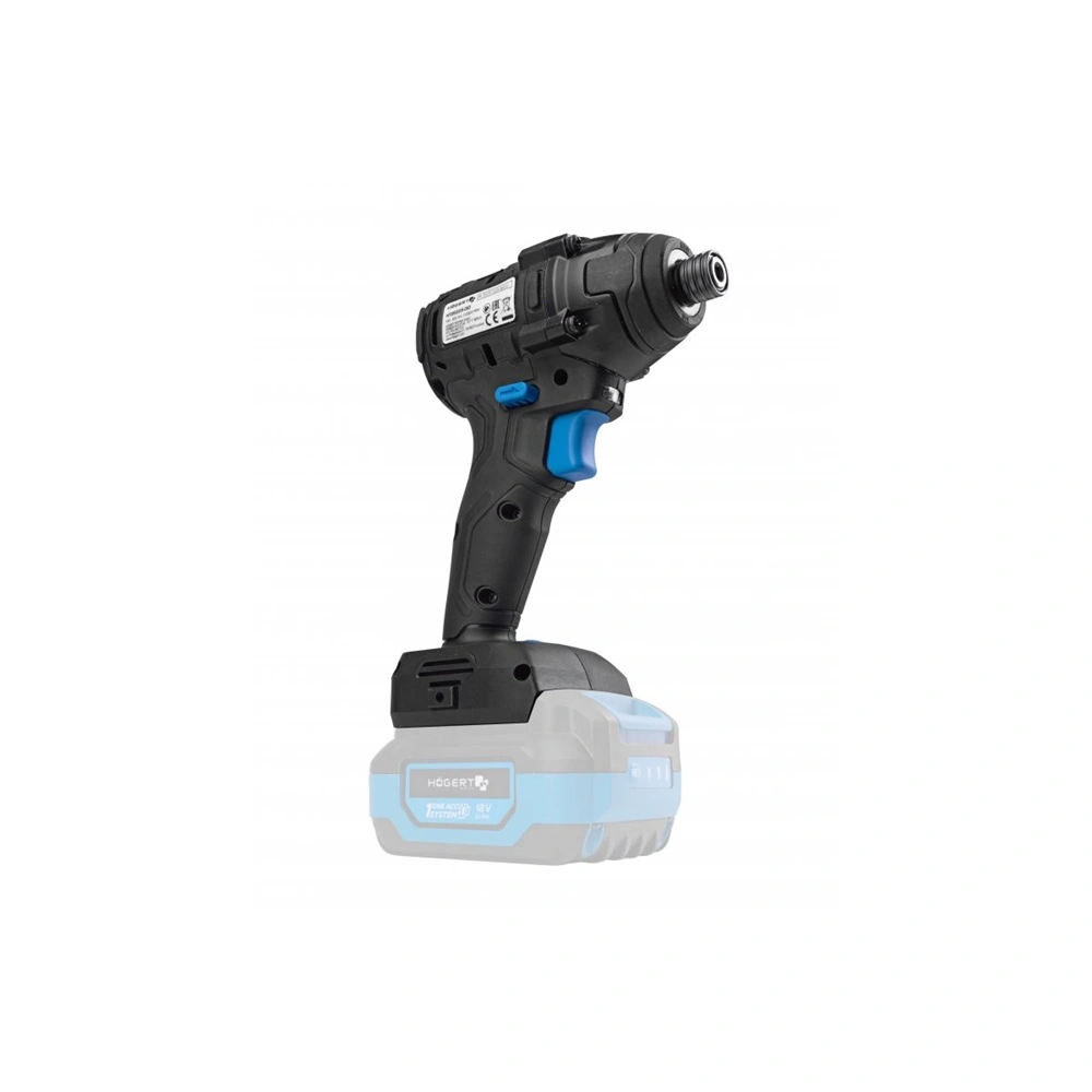 Akkumulátoros ütvecsavarbehajtó géptest,(akku és töltő nélkül),szénkefementes, 18V, 200Nm, HÖGERT HT2E225 