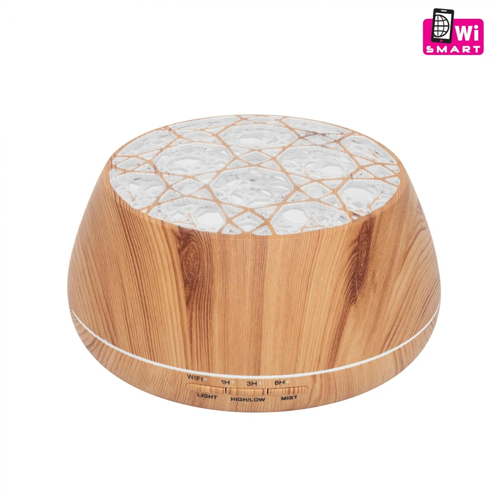 Aroma diffúzor fa kivitel, hangulatfénnyel, WIFI, 23-70 ml / óra, 400ml víztartály, LED,  HOME AD 400 WIFI / RENDELÉSRE