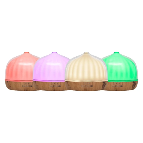 Aroma diffúzor porcelán/fa kivitel, hangulatfénnyel, 20-30 ml / óra, 500ml víztartály, LED,  HOME AD 500 / RENDELÉSRE