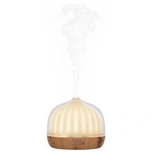 Aroma diffúzor porcelán/fa kivitel, hangulatfénnyel, 20-30 ml / óra, 500ml víztartály, LED,  HOME AD 500 / RENDELÉSRE