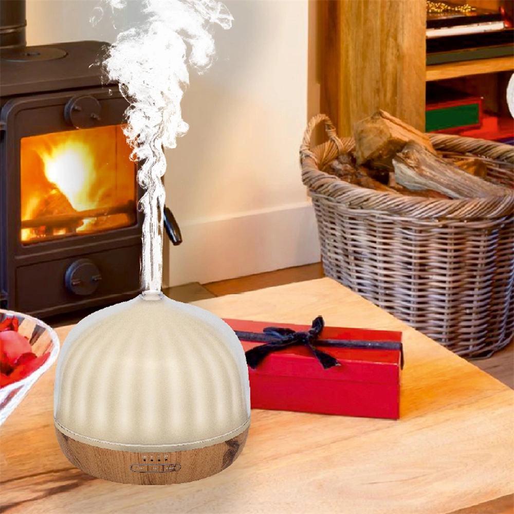 Aroma diffúzor porcelán/fa kivitel, hangulatfénnyel, 20-30 ml / óra, 500ml víztartály, LED,  HOME AD 500 / RENDELÉSRE