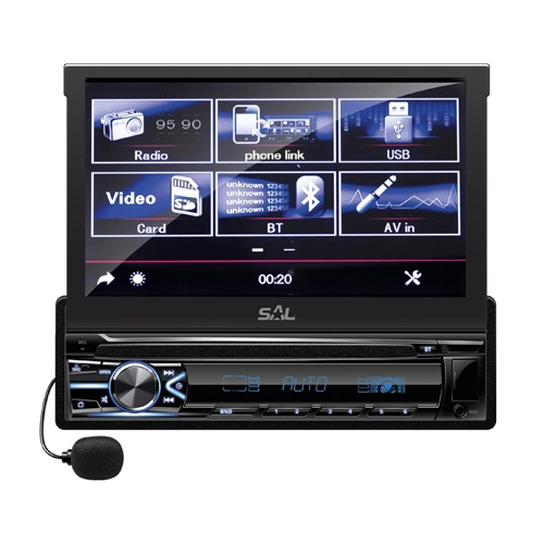 Autórádió és multimédia-lejátszó, 7" LCD motoros mozgású kijelző, USB , 4x50W, SAL VB X800i / RENDELÉSRE