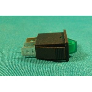 Billenőkapcsoló zöld keskeny számos 15A (UKA028)