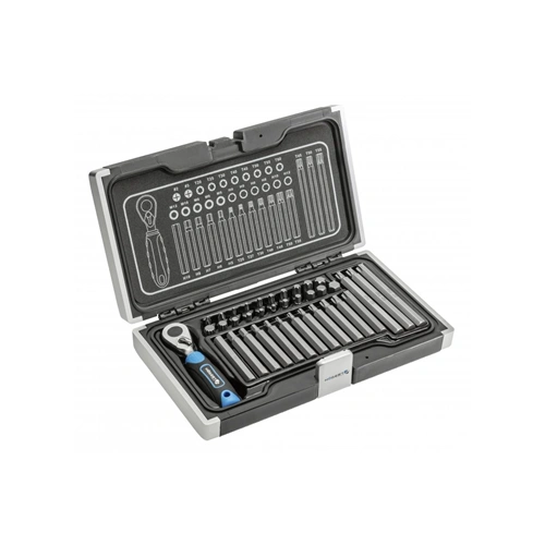 Bitkészlet racsnis hajtószárral, 1/4", 37 részes, 25 év garancia, HÖGERT HT1R466