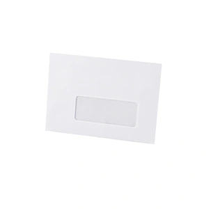 Boríték LC/6 szilikonos bélésnyomott jobb ablakos 35x90mm 114x162mm J28A20 Bluering® fehér