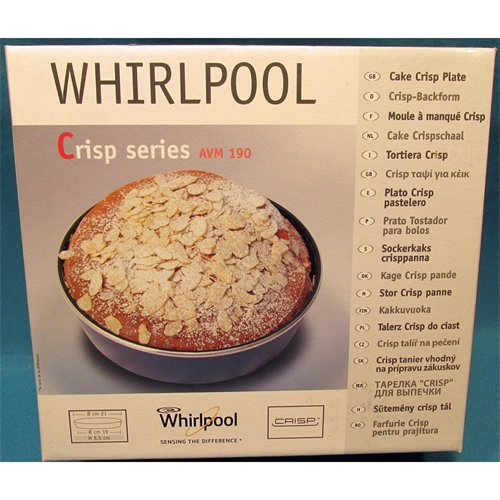 Crisp tál (mély) Whirlpool mikrohullámú sütő WPRO AVM190 /RENDELÉSRE