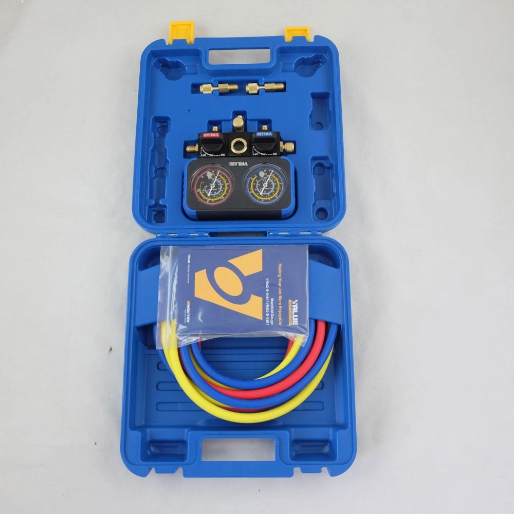 Csaptelep, analóg, dupla, kétcsapos, VRM2-B0401 (R22, R134a, R407C, R410A hűtőközegekhez) VALUE / RENDELÉSRE