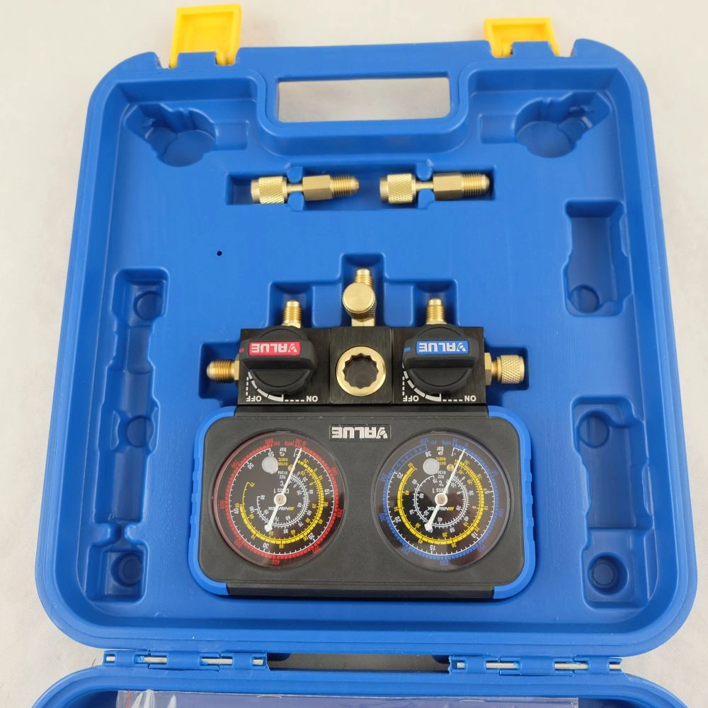 Csaptelep, analóg, dupla, kétcsapos, VRM2-B0401 (R22, R134a, R407C, R410A hűtőközegekhez) VALUE / RENDELÉSRE