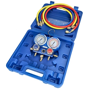 Csaptelep készlet, dupla, kétcsapos VMG-2-R410A-B ( R22, R134a, R407c, R410a hűtőközegekhez) VALUE