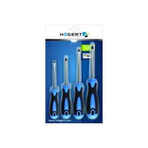 Csavarhúzó készlet, mágneses, 4 részes, HÖGERT HT1S094 Csavarhúzó készlet, mágneses, 4 részes, HÖGERT HT1S094