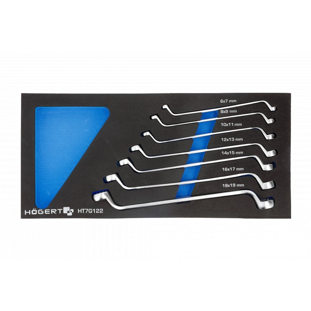 Csillagkulcs készlet 7 részes, 6-17 mm, 395 x 180mm habszivacsban, HÖGERT HT7G122 / RENDELÉSRE