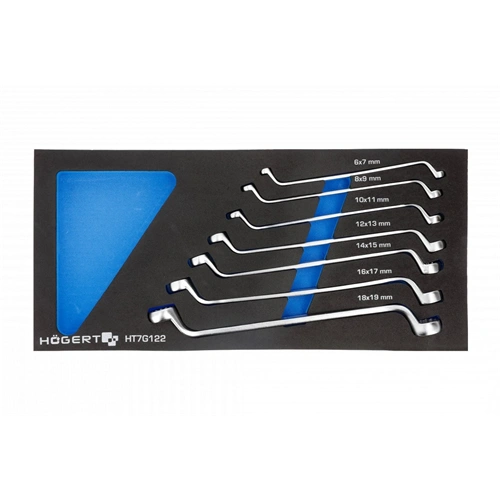 Csillagkulcs készlet 7 részes, 6-17 mm, 395 x 180mm habszivacsban, HÖGERT HT7G122 / RENDELÉSRE