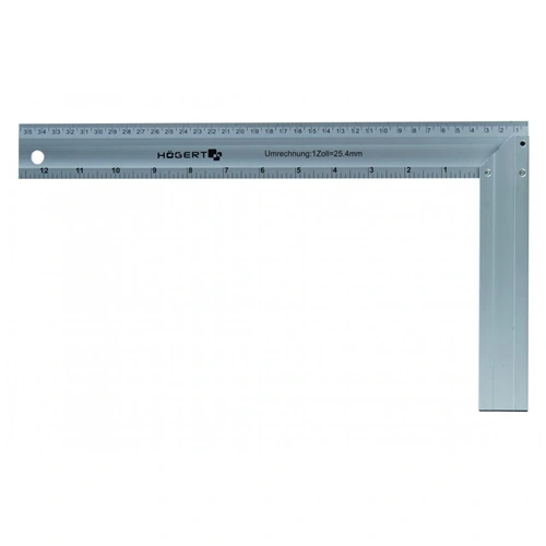 Derékszög, alumínium, 250  mm x 190  mm, kétoldalú , HÖGERT HT4M202  / RENDELÉSRE