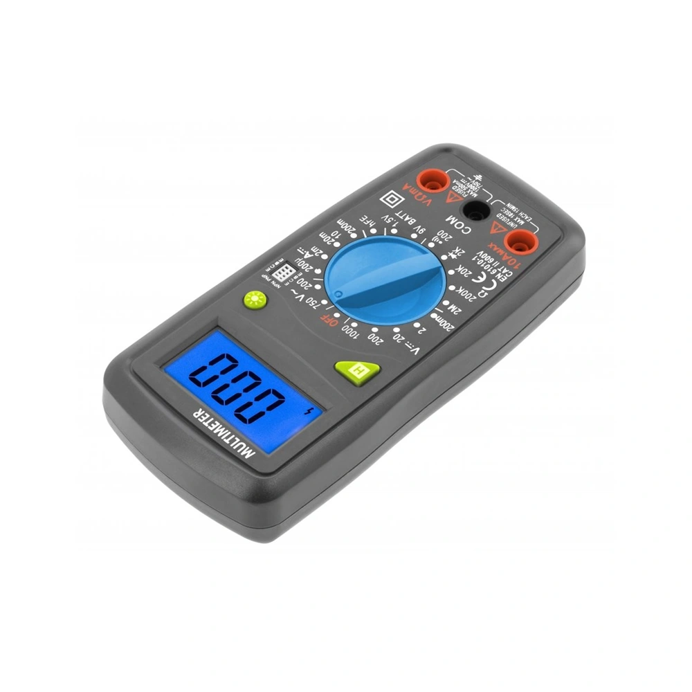 Digitális multiméter, LED dióda, AC-DC 600V, 10A, 2 MΩ , HÖGERT HT1E602