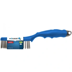 Drótkefe ABS műanyag nyéllel, rozsdamentes szálak, 4x15 250 mm, HÖGERT HT3B622