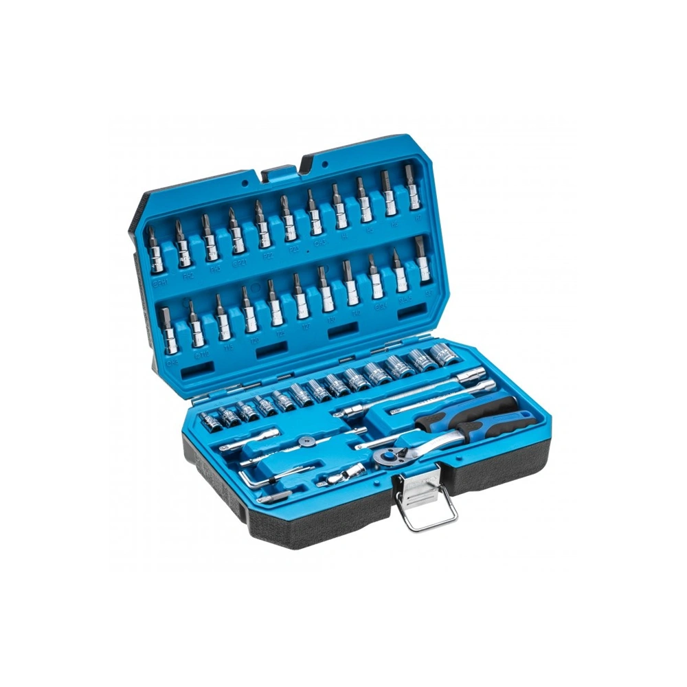 Dugókulcs és bitkészlet 1/4", 46 részes, 25 év garancia, HÖGERT HT1R416