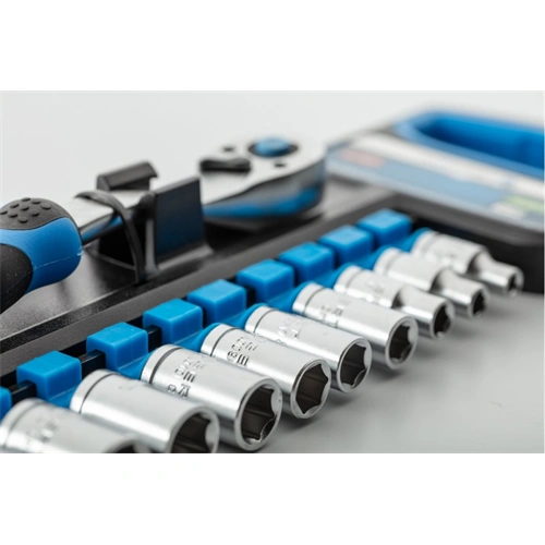 Dugókulcs készlet racsnis 1/2", 11 részes, 25 év garancia, HÖGERT HT1R332