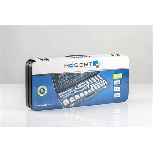 Dugókulcs készlet racsnis 1/2", 29 részes, 25 év garancia, HÖGERT HT1R480  / RENDELÉSRE