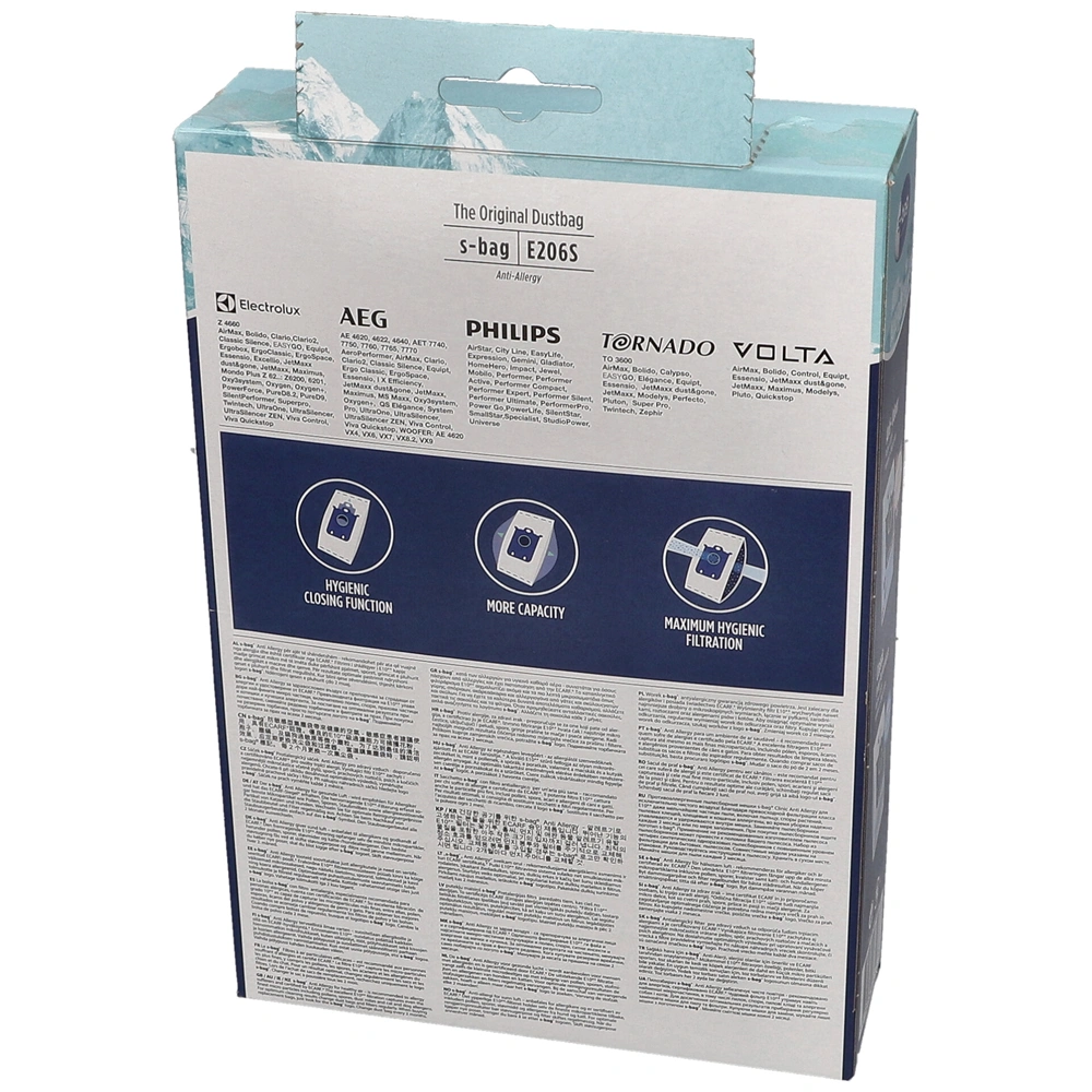 ELECTROLUX porszívó porzsák HEPA ANTI-ALLERGY E206S 4db 
