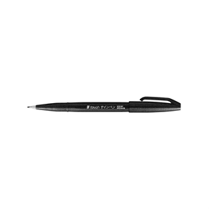 Ecsettoll, kalligrafikus hajlékony hegyű, Pentel SES15C-A fekete