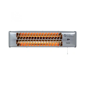 Elektromos fűtőtest, 1200W, kvarccsöves, 2 fokozatú, IPX4 védelemmel, fürdőszobába is, HOME FK 24 / RENDELÉSRE