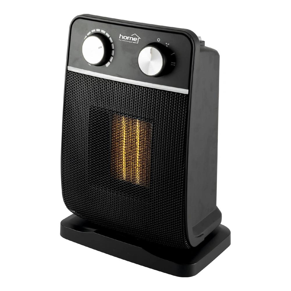 Elektromos fűtőtest, 1800W, kerámia, 2 fokozatú, oszcillációs, fekete, HOME FK 29 / RENDELÉSRE