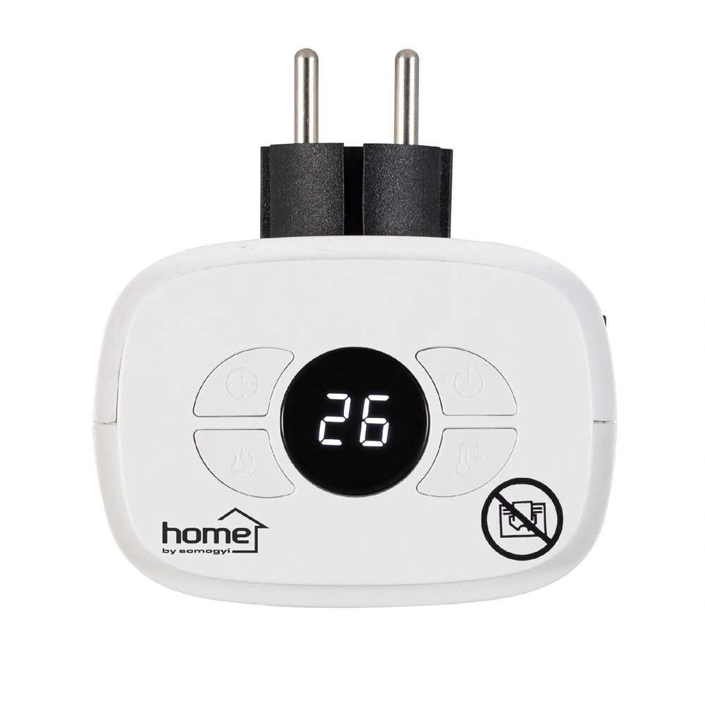 Elektromos fűtőtest, 400W, kerámia, hordozható, ventilátoros, termosztát, lángeffekt, HOME FKH 401 / RENDELÉSRE