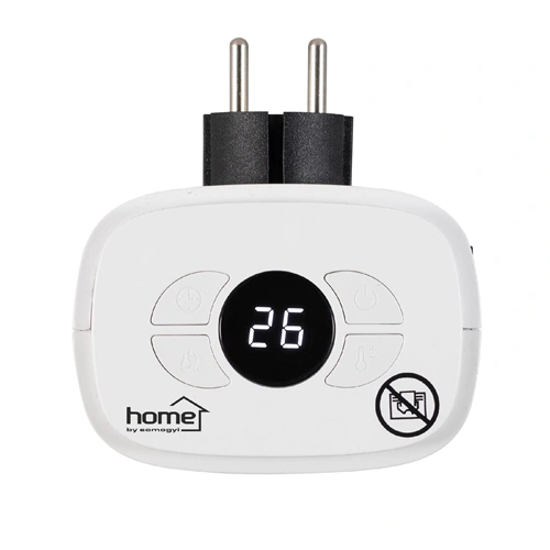 Elektromos fűtőtest, 400W, kerámia, hordozható, ventilátoros, termosztát, lángeffekt, HOME FKH 401 / RENDELÉSRE