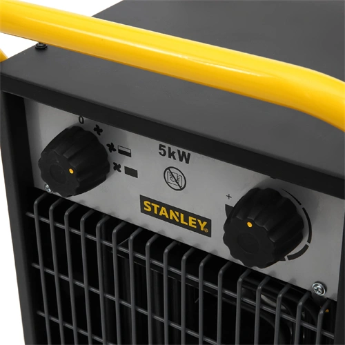 Elektromos fűtőtest, 5000 W, ipari, ventilátoros, 2 fokozatú, IPX4, fém ház, 400V,  STANLEY ST-05-400-E / RENDELÉSRE