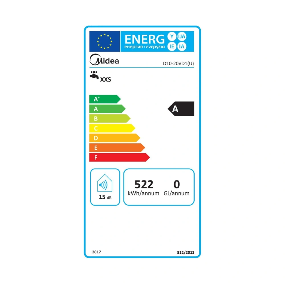Elektromos vízmelegítő, bojler, 2000W, 10 liter, MIDEA D10-20VD1(U) / RENDELÉSRE