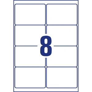 Etikett címke, 99,1 x67,7mm, ultra ellenálló 8 címke/ív, 10 ív/doboz, Avery fehér