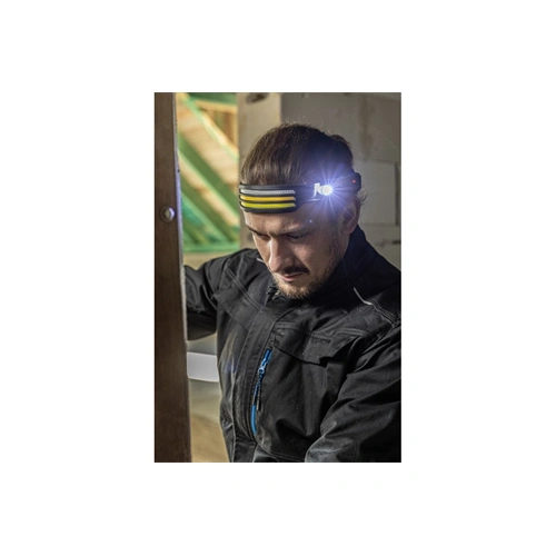 Fejlámpa, fejpánt világítás, akkumulátoros, mozgásérzékelő, COB LED, 10 funkcióval, USB, HÖGERT HT1E427