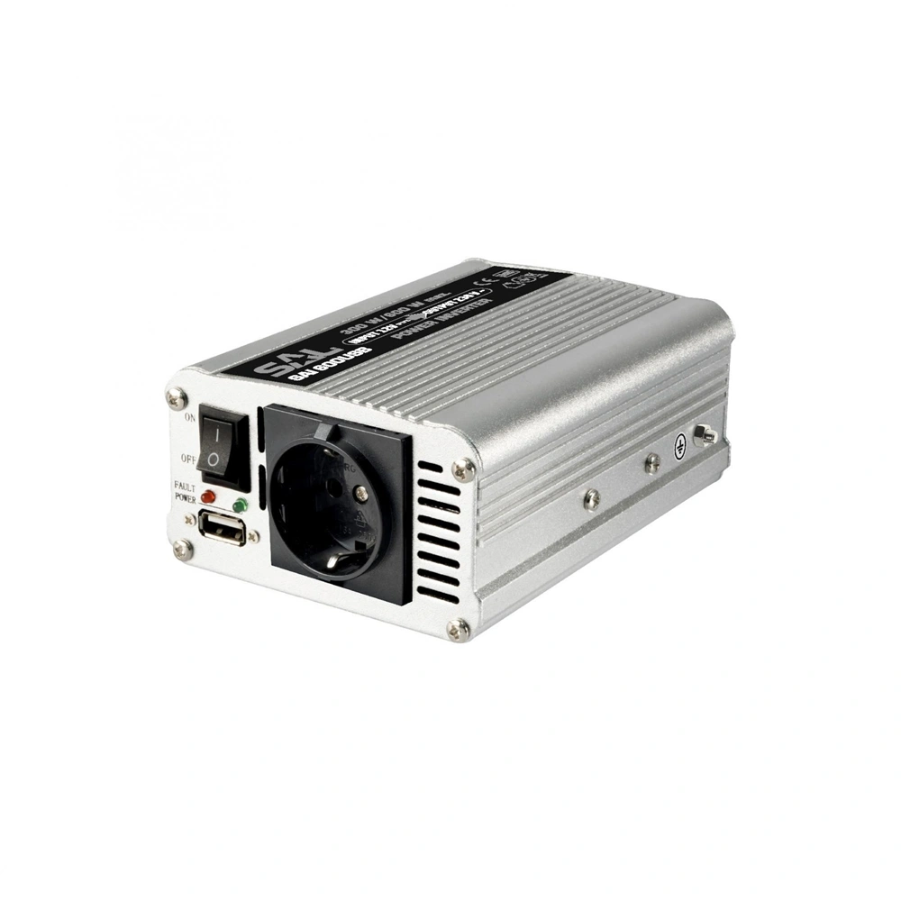 Feszültségátalakító 300/600W, USB töltőaljzat, SAL SAI 600USB / RENDELÉSRE