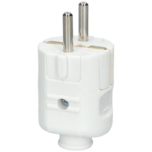 Földelt lengő dugvilla (fehér, egyenes kivezetés) PVC (UVD004) G0101 HELYETTE: NED 1/WH