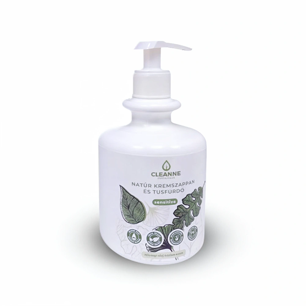 Folyékony krémszappan és tusfürdő 470 g Cleanne_Sensitive Natúr