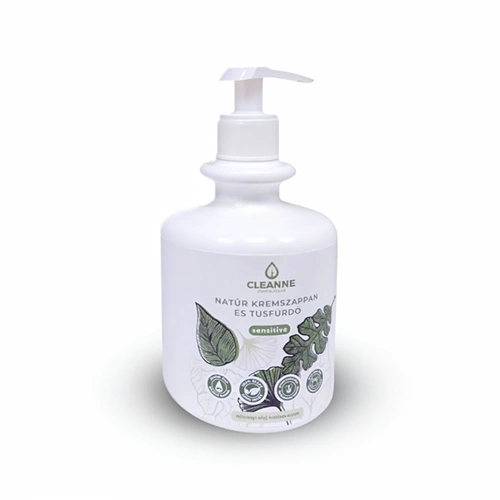 Folyékony krémszappan és tusfürdő 470 g Cleanne_Sensitive Natúr