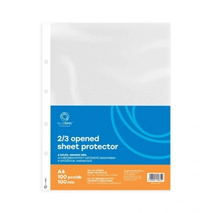 Genotherm lefűzhető, A4, 100 micron narancsos belül 2/3 részben nyitott 4 lyukú Bluering® 100 db/csomag,