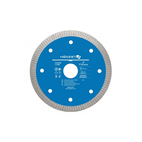 Gyémánt vágótárcsa 115  mm, csempe , HÖGERT HT6D721  / RENDELÉSRE
