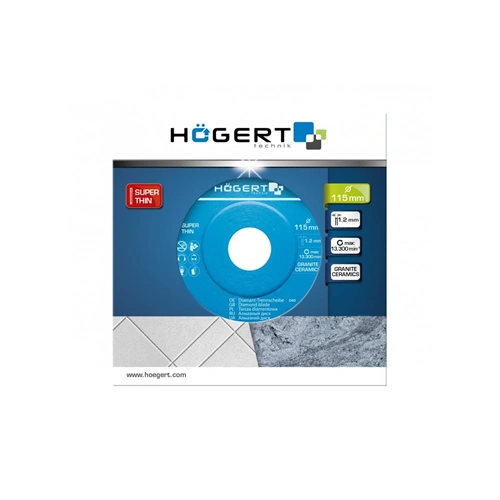 Gyémánt vágótárcsa 115  mm, csempe , HÖGERT HT6D721  / RENDELÉSRE