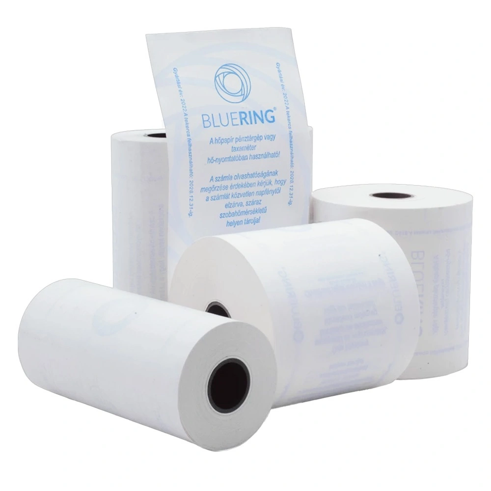 Hőpapír 57 mm széles, 42fm hosszú, cséve 12mm, 10 tekercs/csomag, ( 57/60 ) BPA mentes Bluering®