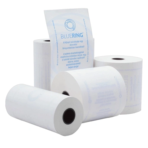 Hőpapír 80 mm széles, 75fm hosszú, cséve 12mm, 4 tekercs/csomag, ( 80/80 ) BPA mentes Bluering®