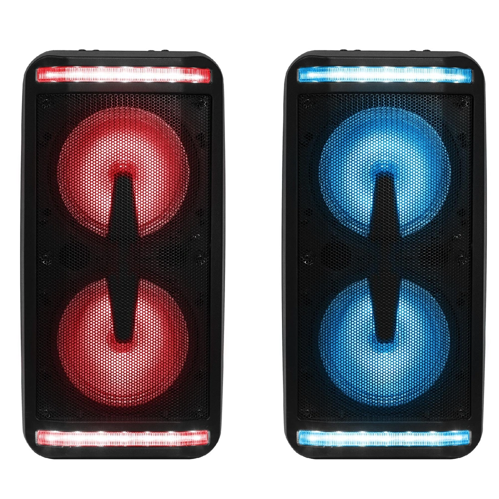 Hordozható party hangdoboz beépített akkumulátorral és LED fénnyel, bluetooth, KARAOKE, 80W, SAL PAR 219BT / RENDELÉSRE