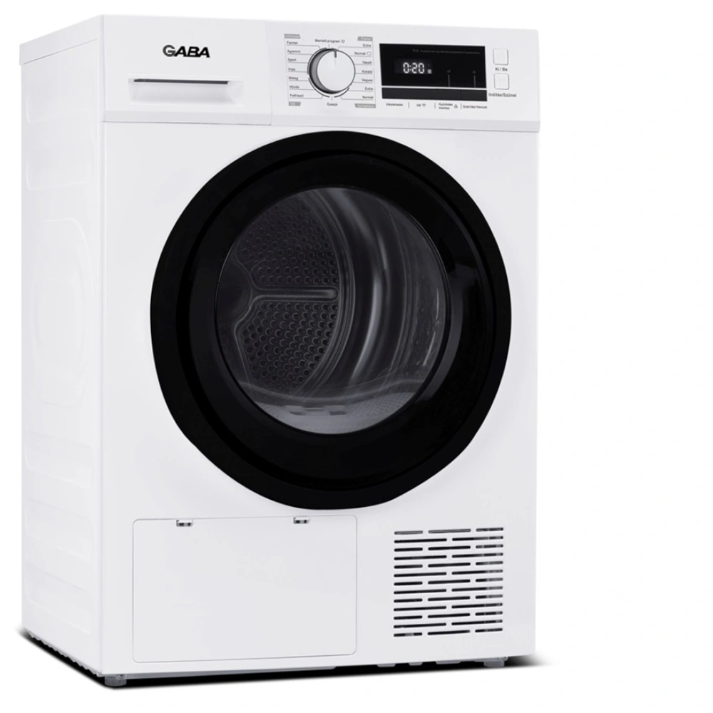 Hőszivattyús szárítógép, A++, 8 Kg, fehér Gaba MTD-G80 