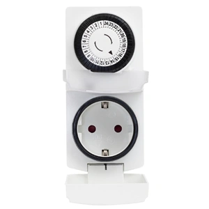 Időkapcsoló, mechanikus, kültéri, napi, 24 órára programozható, IP44, 3680W, GAO 0768H